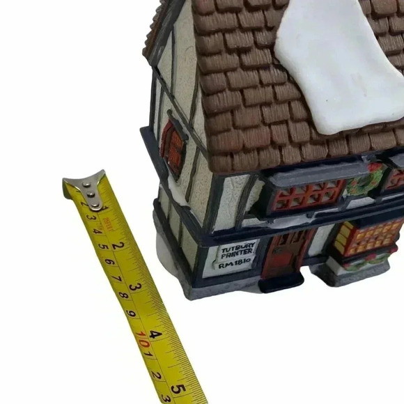 Dept 56 Tutbury Printer Dickens Christmas Village Lighted Building Decor Vintage - Picture 4 of 6